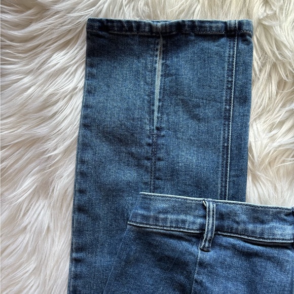 Women's J Mclaughlin Jeans, Size 6, Rainey Stretch Straight Leg Slit Front Ankle - Picture 6 of 8
